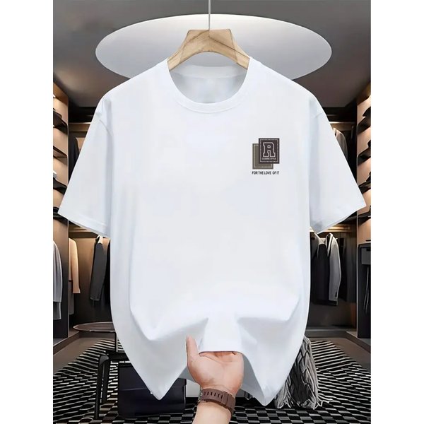100 Cotton Men's Summer Short Sleeved Round Neck Loose Oversized T-shirt Top Breathable And Comfortable