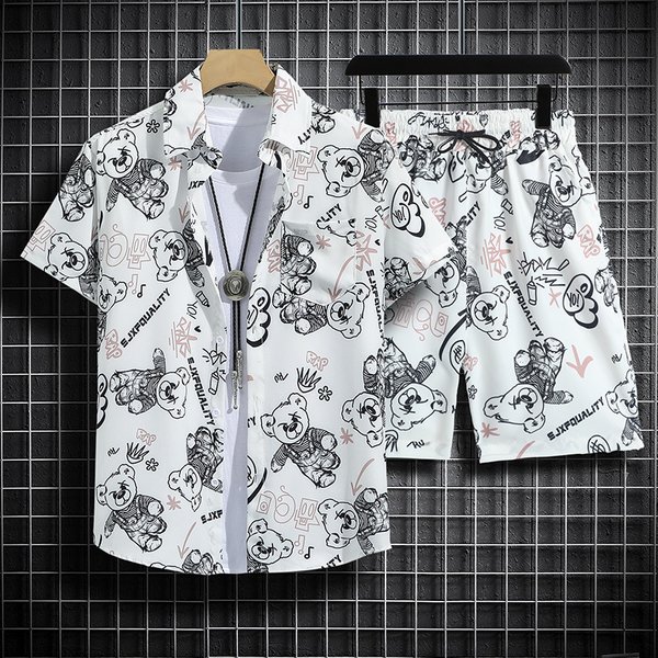 Men's Clothing Hawaiian Flower Shirt Beach Suit Men's Summer Thin Sanya Travel Couple Seaside Vacation Style Travel Wear-image