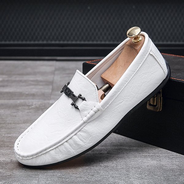 Fashion Casual Leather Shoes Soft Soles Soft Upper Men's Shoes-image