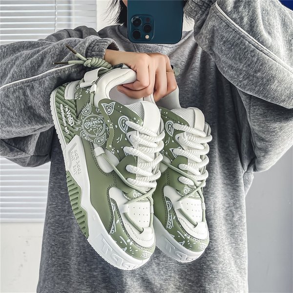 Men's Platform Sneakers – Thick Sole Breathable Shoes (Height Enhancing & Versatile)