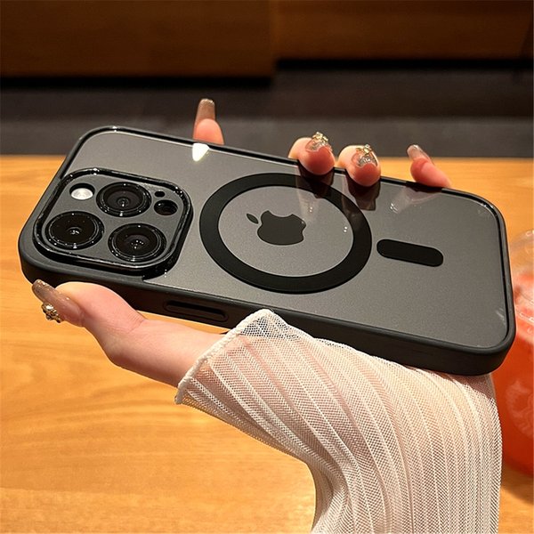 Clear Magsafe Soft Case For Iphone 15 11 12 13 14 Pro Max Magnetic Wireless Charging Transparent Bumper Cover-image