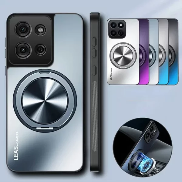 Metal Magnetic Ring Holder Case For Moto Edge 60 Pro S Stylus Fusion 50 Ultra Neo G85/75/35/15/05 Protective-image