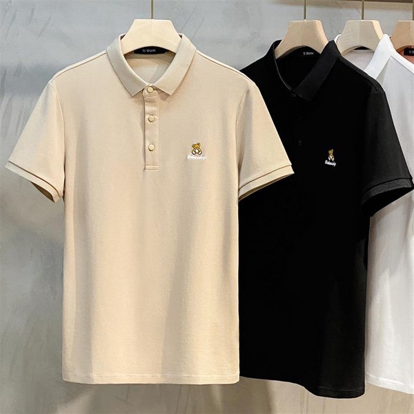Men's Clothing Wholesale Summer New Men's Short Sleeved T Shirt Slim Lapel Polo Shirt Men's Youth Trendy Casual Tops T Shirt