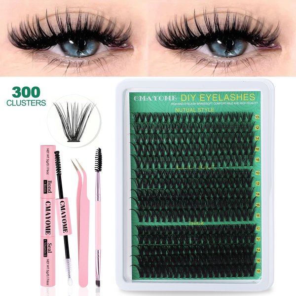 Single - Cluster Segmented Mixed False Eyelashes Set, Natural Thick Curly For Lash Extensions