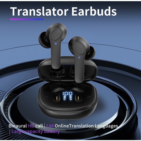 Intelligent Speech Translation Headset Binaural Chinese-English Translator Multilingual Bluetooth Wireless Simultaneous Translation Machine
