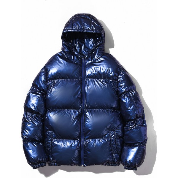 Men's Clothing Winter Fashion Thickened Shiny Cotton Padded Jacket Men's Loose Hooded Cotton Padded Jacket Casual Couple's Cotton Padded Jacket-image
