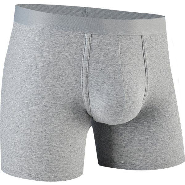 cross border men's sports underwear pure cotton large size plus length anti wear leg side opening comfortable breathable boxer pants