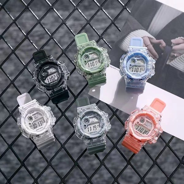 Women's Watches Transparent Watch Male And Female Students High Appearance Level Students Simple Sports Electronic Watch
