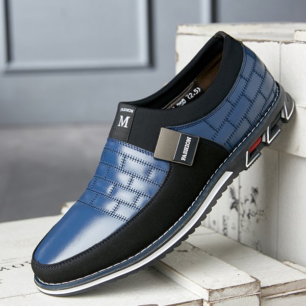Large size 2022 autumn casual leather without shoelaces, single kick or lace up British men's shoes