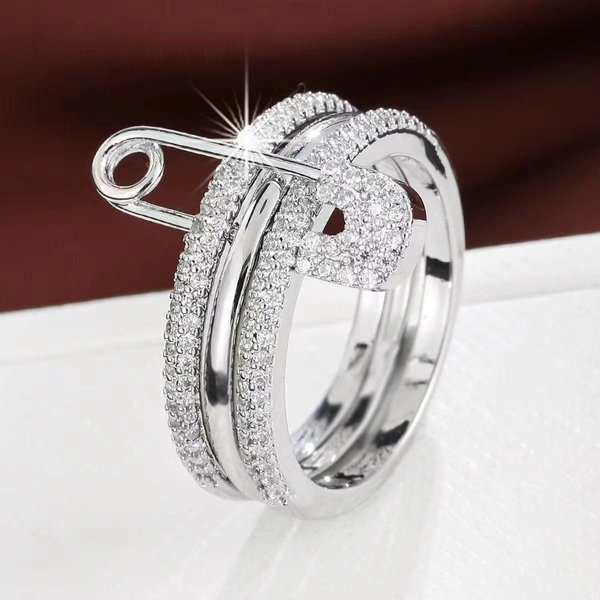 High-end European And American Cross-border Best-selling Creative Three-color Fashion Hit Color Detachable Ring With