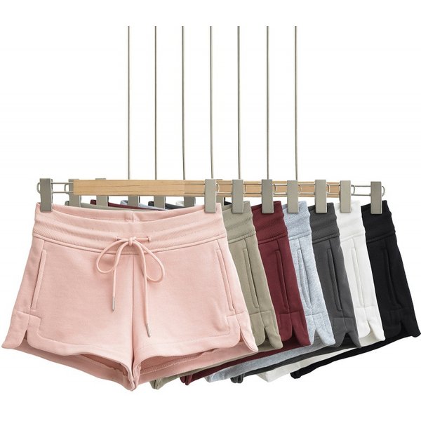 Women's Clothing Spring New Low Waist Hot Girl Drawstring Wide Leg Hot Pants Women Casual Slim Straight Sports Shorts Women