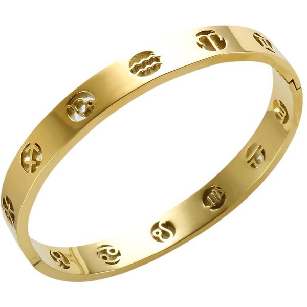 Fashion simple bracelet electroplating non fading diamond studded star shaped all match personality stainless steel bracelet