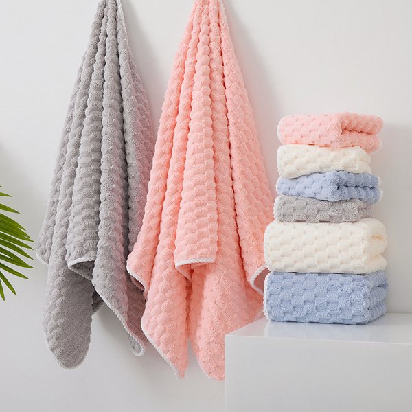 Cloud grid suit household bath towel hair drying cap absorbent quick-drying Golden Turtle velvet lint-free thick soft towel