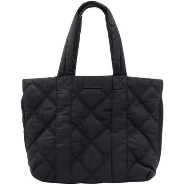 2024 autumn and winter fashion diamond down material women's bag large capacity tote bag commuter shopping bag college student bag