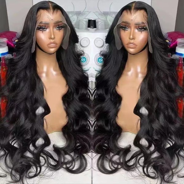 Synthetic Hair Front Lace Wig 13X4Lace Frontal Wigs Wig Ladies Long Hair Full Headgear-image