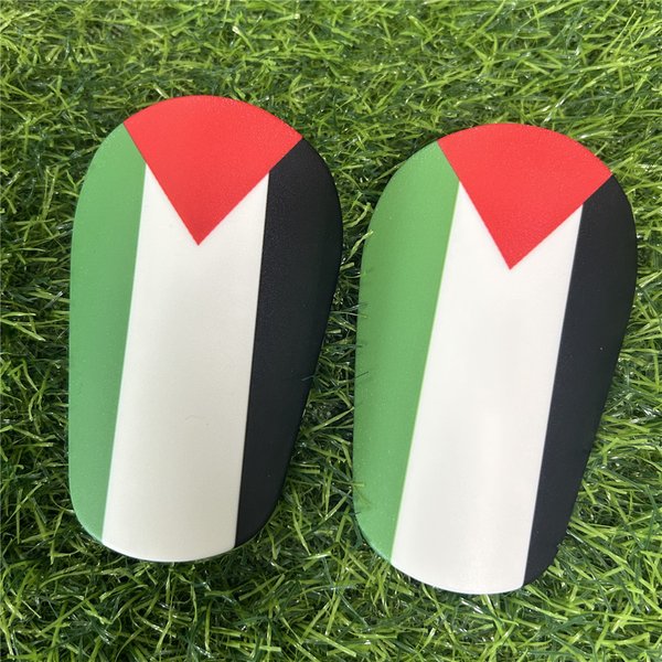 Palestine Flag Mini Shin Guards - Small Football Protective Gear For Training & Matches (8x5cm, 10x6cm, 12x8cm)