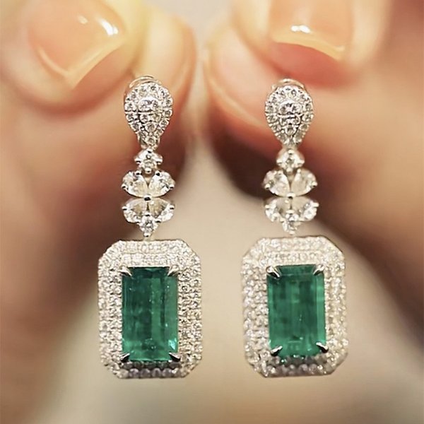 Unisex Jewelry Fashion fashion multi-color zircon earrings temperament crystal earrings jewelry