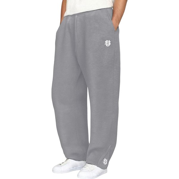 Men's Clothing Embroidered Zipper Sweatpants Casual Trousers Hip Hop Rap Street Us Size Men's And Women's Sweatpants-image