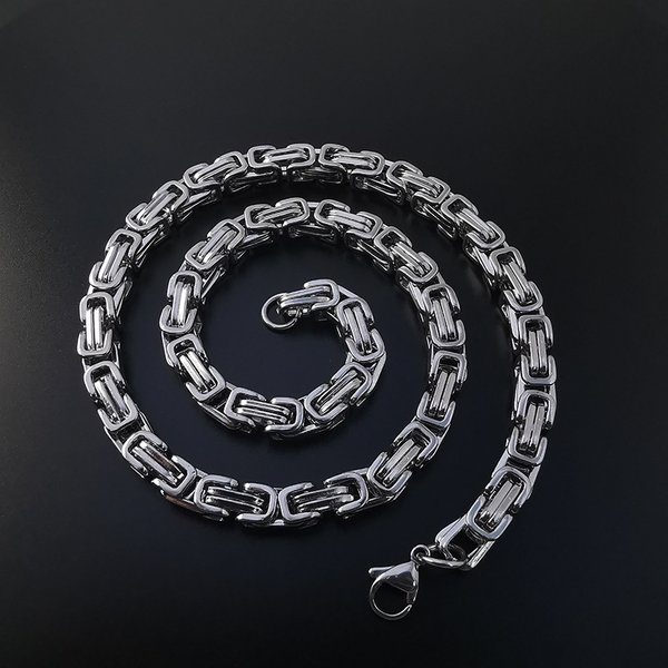 Fashion Hip Hop Non Fading Stainless Steel Necklace Men's American Necklace Titanium Steel Emperor Chain Men