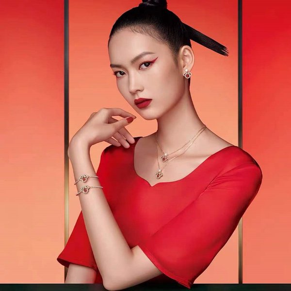 Persimmon Ruyi Beating Heart Bracelet Female Element Crystal Bracelet