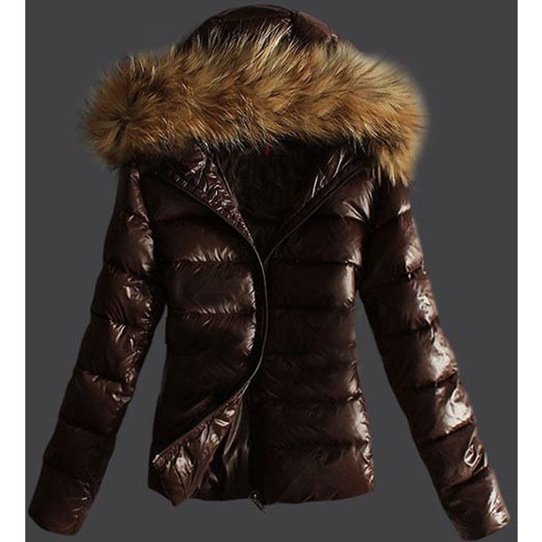 Women's Fashionable Slim Fit Short Cotton Jacket With Fur Collar And Hood, Warm And Cozy-image