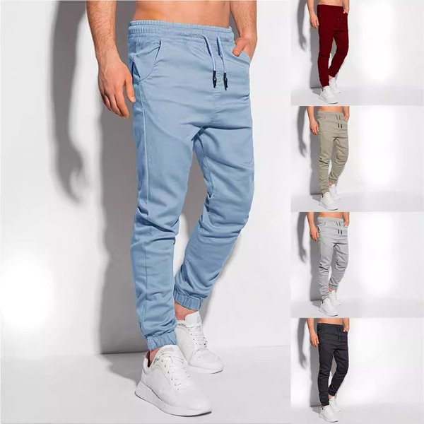 Men's Clothing Trousers Summer Sports Fitness Running Leisure Large Size Men-image