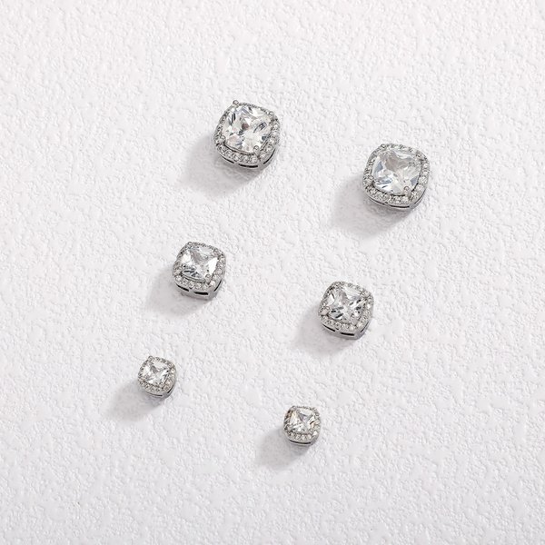 Jewelry & Accessories 4-8MM Rock Sugar Diamond Magnetic Clip-On Earrings – Hip Hop No-Piercing Jewelry For Trendy Styles-image