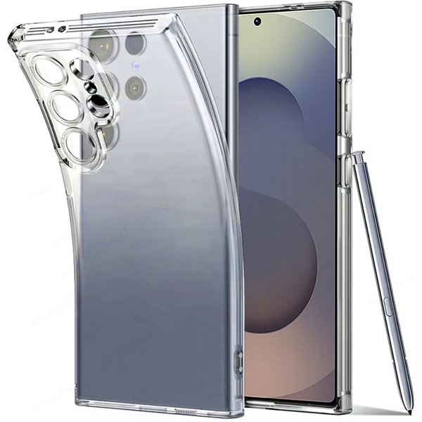 Transparent Clear Phone Case For Samsung Galaxy S25 S24 S23 S22 Ultra S21 Plus S20 Fe A55 A35 A53 A52S A34 A14 A54 A15 5G Cover-image
