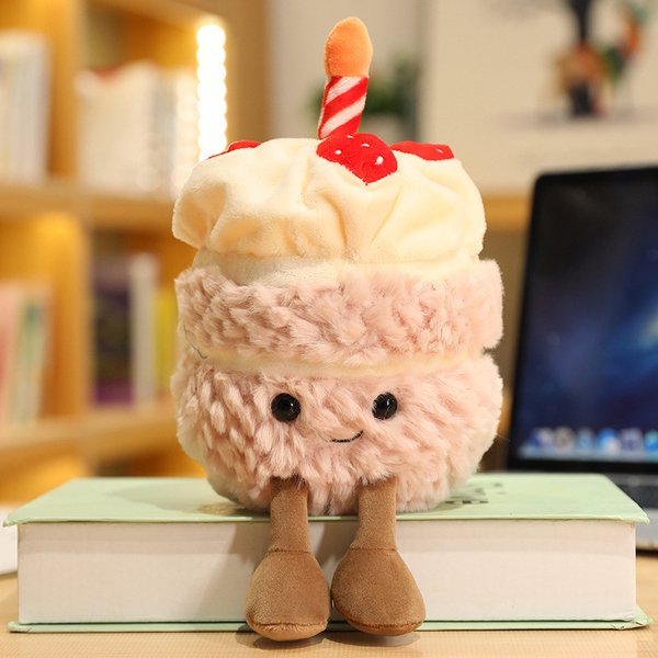 Birthday Cake Stuffed Toy Doll Funny Cake Puppet Cute Fun Pendant Birthday Gift-image