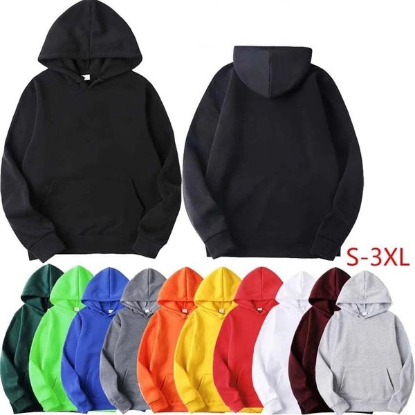Men's Clothing Heavy Large Size Solid Color Hooded Sweatshirt Hoodie Sweatshirt-image