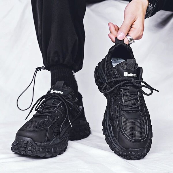 Labor Protection Shoes Men's Shoes Summer New Breathable Mesh Shoes Men's Korean Version All Match Non Slip Sports Leisure Running Dad Shoes