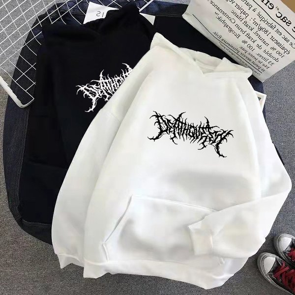 Women's Clothing autumn and winter loose letter hooded plus velvet big sweater for men and women