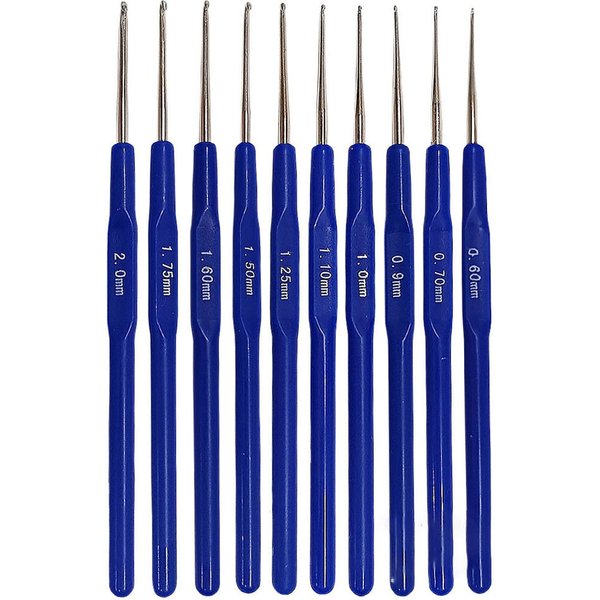 Knitting Tools Sweater Needles Blue Handle Crochet Needles Lace Fine Crochet Needles-image