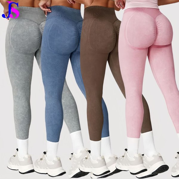Women's Clothing Jinsi 5-Color Soft Peach Butt Lifting Yoga Pants For Women – High Waist Stretchy Workout Leggings, Gym Running & Outdoor Sports
