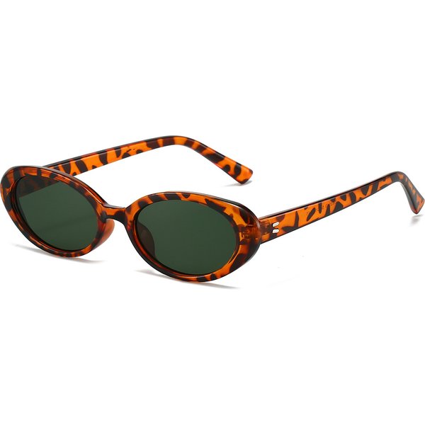 Retro Oval Small Frame Sunglasses Trendy Vintage Style Eyewear Fashionable Unisex Sunglasses Lightweight Uv Protection Classic Small Round Sunglasses-image