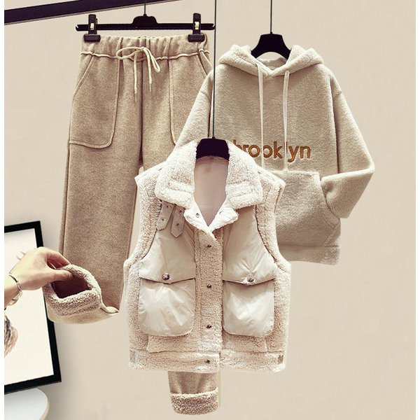 Women's Clothing Large Size Suits For Women New Cotton Vests For Women Fat Covering Belly Slimming Casual Pants Two Piece Suit-image