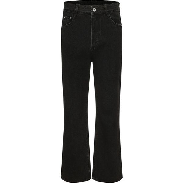 Men's Clothing New High Ounce Washed Distressed Flared Jeans 517 Black Retro Cleanfit Trendy For Men And Women-image