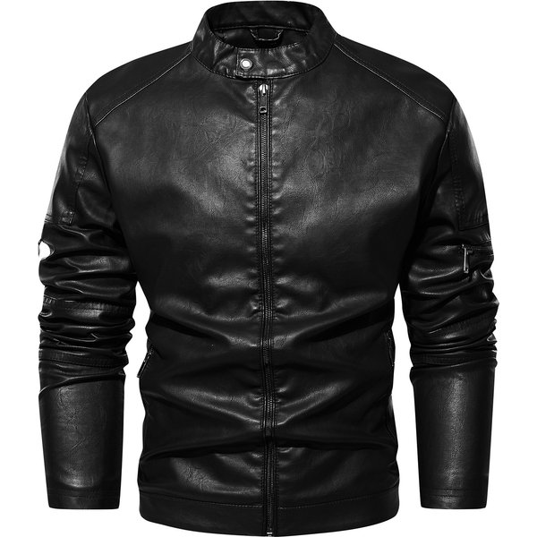 Men's Clothing retro washed leather jacket Men's leather jacket leather jacket