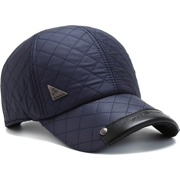 Autumn and winter dome middle-aged and elderly cotton hat men's fleece thickened peaked cap windproof cold-proof warm baseball hat