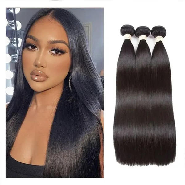 Peruvian Straight Human Hair Bundles Remy Raw Double Weft Weaving