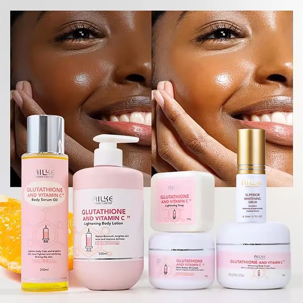 AILKE Whitening Skin Care Cr, Lightening Lotion, Remove Dark Spots With Glutathion, Shea Butter, Moisturizing Body