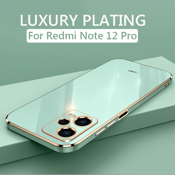 Luxury Square Plating Phone Case On For Xiaomi Redmi Note 12 Pro Plus Note12 Pro Plus+ 5G ShockProof Soft Silicone Back Cover