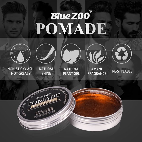 100G Men Hair Styling Oil Wax Hair Gel Retro Modeling Bright Strong Hold Pomade Styling Product For Men-image