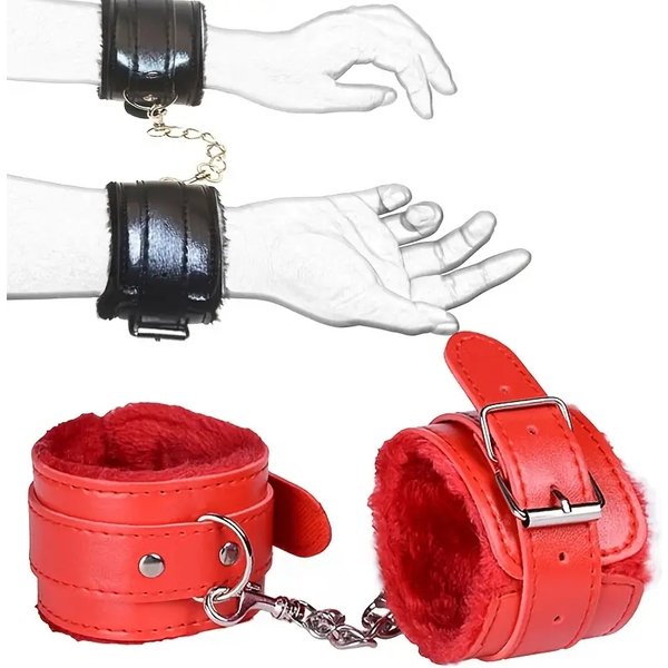 1Pc Bdsm Bondage Cuff Restraint, Erotic Sm Open Leg Set, Sex Toys For Women, Pu Leather Handcuffs , Sex Bracelet-image