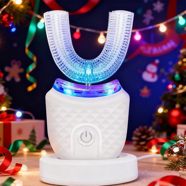 Portable U-Shaped Electric Ultrasonic 360-Degree Cleaning, Silicone Whitening Automatic Toothbrush, Oral Tool-image