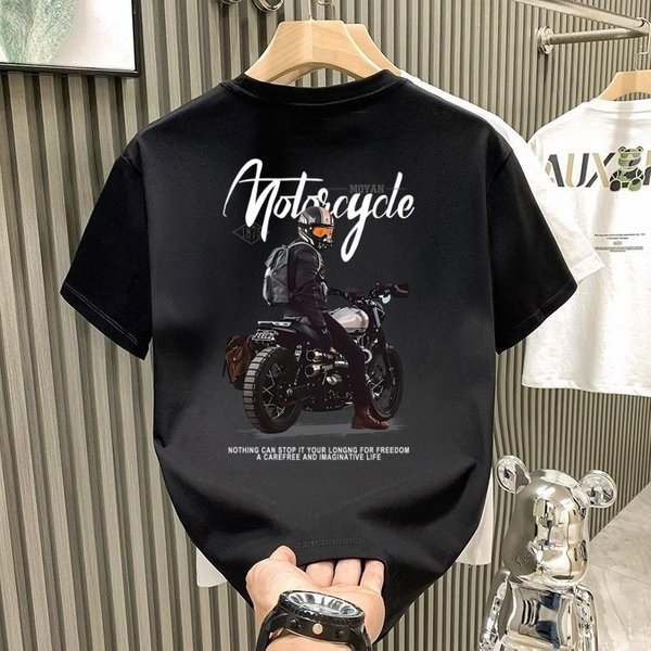 Men's Oversized Cotton T-Shirt Heavyweight Streetwear Tee With Graphic Print Oversized Fit Complete Size Range