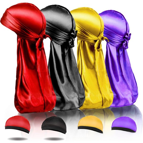 Unisex Satin Elastic Toe Cap Pirate Hat Artificial Silk Thick Long Tail For Men And Women Casual Streetwear Retro Adjustable Cap-image