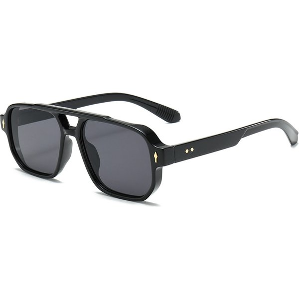 Unisex Square Fashion Twin-Beam Sunglasses Sunglasses For Men Cross-Border Retro Casual Driving Business Trend Sunglasses-image
