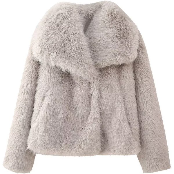 Women's Fashionable And Versatile Faux Fur Collar Jacket (Instagram Style)