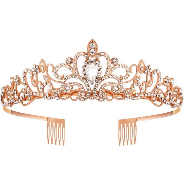 Popular Bridal Crown Hair Accessories Wedding Crown Headdress Fairy Princess Hair Crown Fashion Simple Rhinestone Headband-image